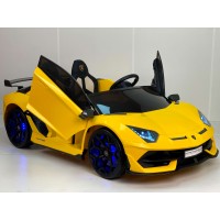 Электромобиль Lamborghini Aventador SVJ Желтый